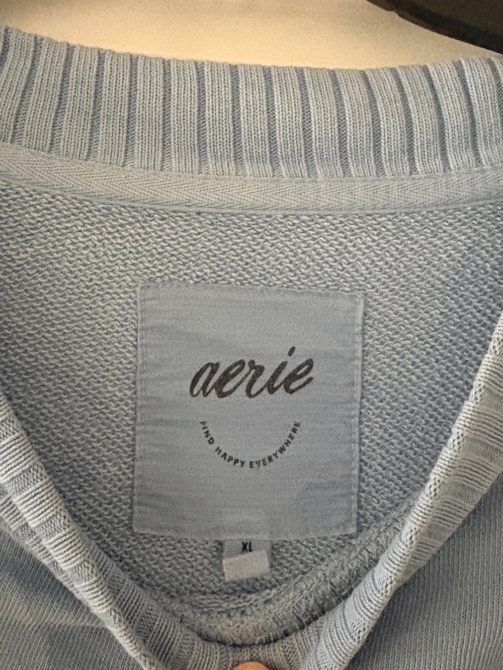 Aerie Sky Blue Crewneck Sweater - Picture 3 of 3